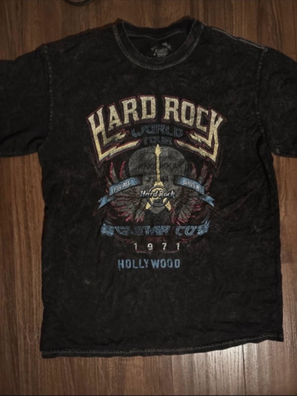 Hard Rock Cafe Black Graphic Tee with Multicolor Logo